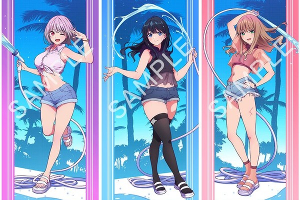 宝多六花の“ほぼ等身大”ふともも！劇場版「グリッドマン ユニバース」夏休みモチーフの新規描き下ろしイラストグッズが登場 画像