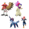 「ポケモンスケールワールド」ヒスイ地方から男の子トレーナー・テルとポケモン3匹が立体化！“ヒスイのすがた”バクフーン、ダイケンキ、ジュナイパーのセット