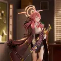 スカートからのぞく太もも！『ブルアカ』アルがフィギュア化ーニコッと笑った差し替え表情パーツなど、クールな「アウトロー」の魅力を表現
