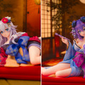 妖艶でセクシーな着物姿…！『ネプテューヌ』シリーズ15周年記念として「パープルハート」「ブラックハート」が1/7スケールフィギュア化
