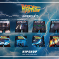 「バック・トゥ・ザ・フューチャー」×「HIPSHOP」コラボが10月17日より発売―公開40周年を迎える名作映画のアンダーウェアが6種ラインナップ