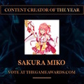 ホロライブ・さくらみこが「The Game Awards 2025」コンテンツクリエイター部門にノミネート！昨年の兎田ぺこらに続き、今度こそ受賞なるか