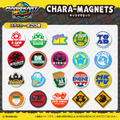『マリオカート ワールド』カートに乗ったキャラクターなどアクリル製マグネット全20種！ゲーム内に登場する“ステッカー”も1枚付属