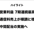 決算説明会のハイライト