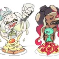 『スプラトゥーン2』テンタクルズを描くフェスイラスト公開─食欲全開なヒメとハートをちらすイイダ、どっちも可愛い！