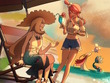 『ポケモン』シロナ、フウロの“夏ファッション”が可愛すぎる！海を楽しむ開放的な姿にトレーナーたちメロメロ 画像