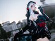【コスプレ】編みタイツとハイヒールで美脚が際立ちまくり！『第五人格』心理学者の漆黒のドレスが幻想的な佇まい【写真8枚】 画像
