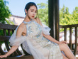 八頭身の台湾美女が魅せるチャイナドレスの華麗な世界！スラリとした美脚と純白のシルエットが透明感を放つ【写真9枚】 画像