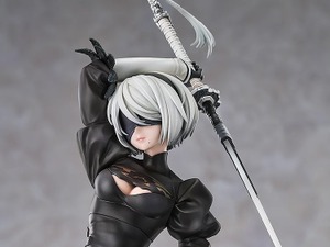 衣装から太ももがチラリ！「ニーアオートマタ」より「2B（ヨルハ二号B型）」が優雅な戦闘ポーズで立体化 画像