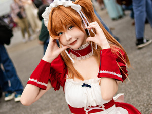 【コスプレ】抜群のスタイルとツンデレな表情がたまらない！「エヴァ」アスカのメイド姿が最高に似合うマレーシア美女【写真9枚】 画像