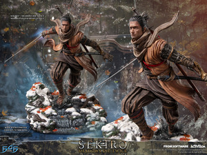 『SEKIRO』主人公「狼」のスタチューが予約開始！楔丸と不死斬りを背負い、戦国の世を駆ける 画像