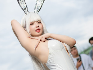 【コスプレ】台湾産ホワイトバニーガールはお好きですか？ボンテージ＆ストッキングの妖艶な魅力全開【写真7枚】 画像