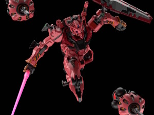 ジークアクスよりHGガンプラ「赤いガンダム」のパッケージ画像解禁！2基のビットとハンマーを操る姿がカッコイイ 画像