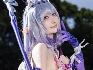 【コスプレ】再現度が高い！大鎌を構えミステリアスな微笑みを浮かべる『崩スタ』キャストリスの美女レイヤー【写真11枚】 画像