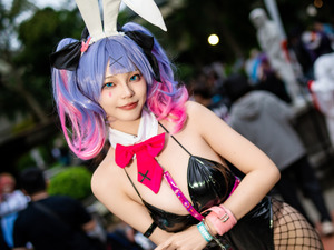 【コスプレ】網タイツが妖艶なバニーガール！台湾美女のキュートなボンテージ姿にドキドキが止まらない【写真9枚】 画像