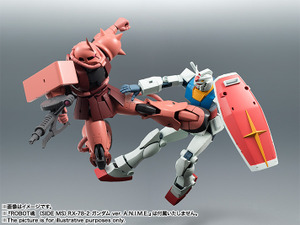 「ガンダム」VS「シャア専用ザク」を再現できる！「機動戦士ガンダム」よりフィギュア「ROBOT魂」3商品が再販決定 画像