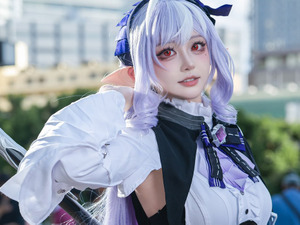 【コスプレ】ほっそいウエストにふわりと広がるスカートのシルエットが可愛い！まるで実写化な『ゼンゼロ』ビビアンの美女レイヤー【写真11枚】 画像