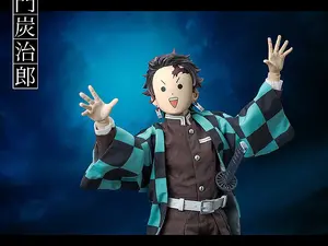 「鬼滅の刃」より竈門炭治郎の可動フィギュアが再販！鬼殺隊の隊服はワイヤー内蔵の布製、「水の呼吸」エフェクトパーツも付属 画像