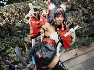 【コスプレ】褐色美少女が躍動！ポージングが可愛すぎる『ゼンゼロ』の猫又に振り回されたい人続出！？【写真9枚】 画像
