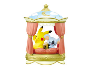 すやすやと眠るピカチュウ＆ネッコアラ、イッカネズミ（3びきかぞく）たちが可愛い！『ポケモン』インテリアフィギュア全6種 画像