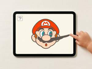 『スーパーマリオ64』の顔いじりが小さな子向けに無料アプリ化！？さわって遊ぶおもちゃのような『かおマリオ』が8月26日配信 画像