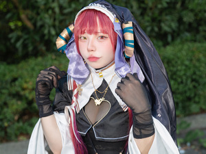 【コスプレ】懺悔室に通いたくなるシスターマリン登場！ハートに透ける胸元に白ニーハイで見せる魅惑の表情にドキッ【写真7枚】 画像