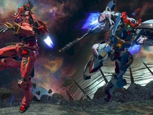 「赤いガンダム」が『機動戦士ガンダム EXVS.2 イニブ』に参戦！ジークアクスとM.A.V.戦術で攻撃、必殺技は“シイコ戦の一撃”を完全再現 画像