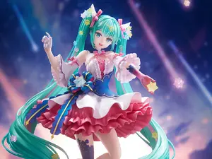 ツインテや衣装に散りばめられた星が綺麗！「初音ミク」エキスポ10周年記念イラストコンテストのキービジュアルフィギュアが再販 画像