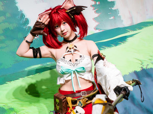 【コスプレ】中国人気の美女レイヤーが勢揃い！ケモミミやエルフ、セーラー服まで登場するファンタジーワールドRPG『アズールプロミリア』【写真22枚】 画像