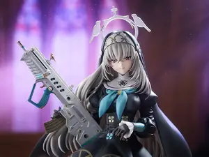絶対領域に透けハイソックス！『ブルアカ』より「サクラコ」が黒色のシスター服で立体化、固有武器「浄化の織り手」も見応え十分 画像