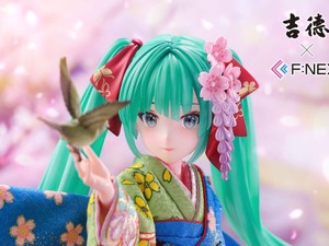 お値段約20万円の「初音ミク」日本人形フィギュアが可憐で美しい…！イラストレーター・藤ちょこ氏による描き下ろしイラストをもと立体化 画像