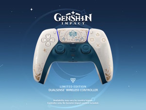 PS5純正コントローラー・DualSenseに『原神』コラボモデル登場！旅人のモチーフアイコンや、裏面にはパイモンも 画像