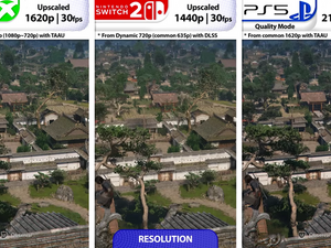 スイッチ2版『アサクリ シャドウズ』のfpsは安定してる？携帯モードではどんな感じ？PS5＆Xbox Sとの比較動画 画像