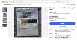 歴史的ビデオゲームパッケージがオークションに、50ドルスタートが1日で4,000ドル超え―グラフィックアドベンチャーの始祖『ミステリーハウス』初版ディスク出品される