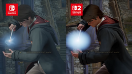 『ホグワーツ・レガシー』スイッチ2版とスイッチ版の比較動画。グラフィック向上だけでなくエリア間ロードもなくなる