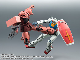 「ガンダム」VS「シャア専用ザク」を再現できる！「機動戦士ガンダム」よりフィギュア「ROBOT魂」3商品が再販決定