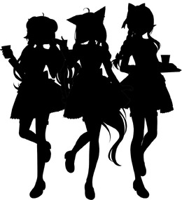 このシルエットは…ホロライブが「ウェンディーズ・ファーストキッチン」とコラボ？ 白上フブキ、不知火フレア、角巻わためらしき画像がお披露目
