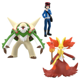 「ポケモンスケールワールド 」カロス地方から、トレーナー・カルムが立体化！ブリガロン、マフォクシーのセットをプレバンにて予約受付実施