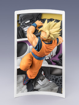 ドラゴンボールZより「スーパーサイヤ人孫悟空」が立体化!背景にはピッコロ大魔王、フリーザ、セルたち歴代の強敵をレリーフ台座で再現