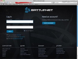 アクセスした先は巧妙な偽の「BattleNet」 アクセスした先は巧妙な偽の「BattleNet」