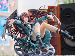 可愛らしいポージング!『シャニマス』より「大崎甜花」が、ガルディエーヌアメジスト衣装で立体化ー台座は浮遊感を出すためのオリジナルデザイン