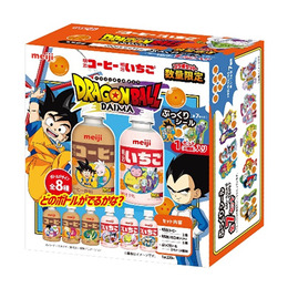 「ドラゴンボールDAIMA」孫悟空やグロリオなどのぷっくりシール付き！コラボ明治コーヒー・いちごが数量限定販売