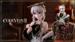 こだわりのムチムチ太もも!『CODE VEIN II』より「ルゥ・マグメル」がリラックスした座り姿で立体化、心臓部はパール・メタル塗装で神秘的