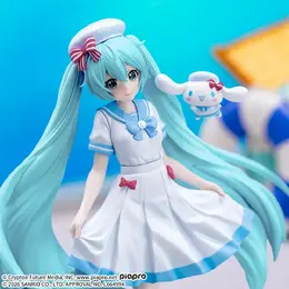 「初音ミク×シナモロール SummerVer.」が7月24日より展開！涼やかな白のマリン服で可愛さMAX
