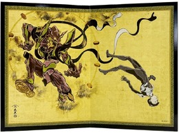 エヴァと日本文化の融合!風神雷神図をモチーフにした「エヴァ浮世絵屏風」が素敵―つながる碇シンジ、綾波レイなど全5種類