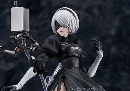 チラ見えする太もも…！アニメ『ニーア オートマタ』より「2B」の可動フィギュアが再販―ウィルス汚染顔や白の契約など付属パーツも豊富