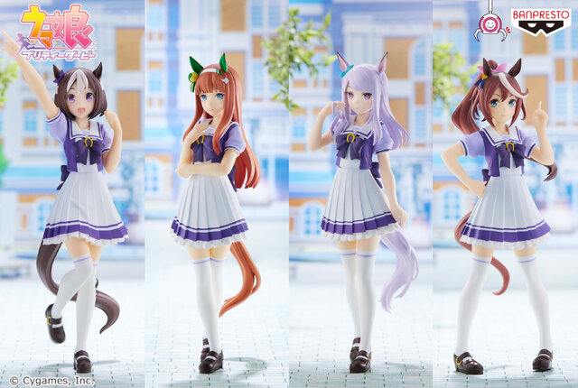 『ウマ娘』オグリ、タマモクロスらが制服姿で立体化！バンプレストブランドのプライズフィギュアに新登場