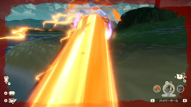 容赦ないリスキル！『ポケモンレジェンズ アルセウス』で川から上がったトレーナーに直撃する「はかいこうせん」