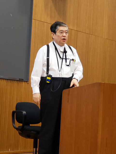熱弁を振るう西和彦氏。話の面白さは相変わらず。