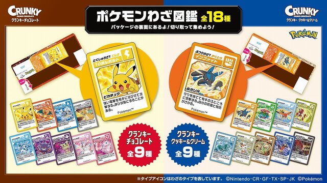 『ポケモン』パッケージの「クランキー」が5月16日に発売！「ピカチュウ」「ルカリオ」など全18種類、裏面の“わざ図鑑”まで集めたくなるデザイン